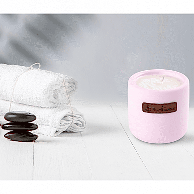 Rumi Candle Kokulu Mum Beton Saksı Mum Renkli Mum El Yapımı Mum
