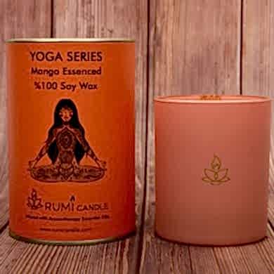 Rumi Candle Yoga Mumu Serisi Soya Mum Soya Wax Ahşap Fitil Lüx Mum Kokulu Aromaterapik Esansiyel Mum